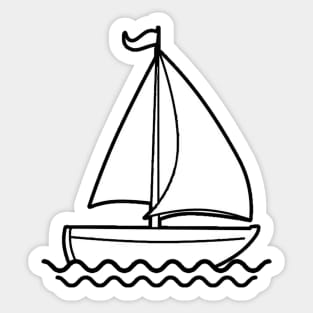 Cute sailboat Sticker